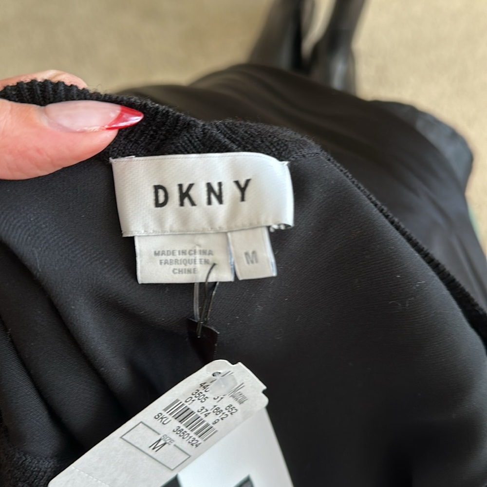 NWT DKNY Black Silk Dress - Picture 8 of 9